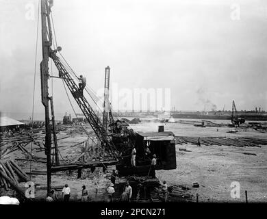 PANAMA : costruzione del canale di Panama, 1908 ca , Stazione di livellamento Cristobal - GEOGRAFIA - GEOGRAFIA - FOTO STORICHE - STORIA - STORICO - CANALE DI PANAMA - CENTRO AMERICA --- Archivio GBB Foto Stock