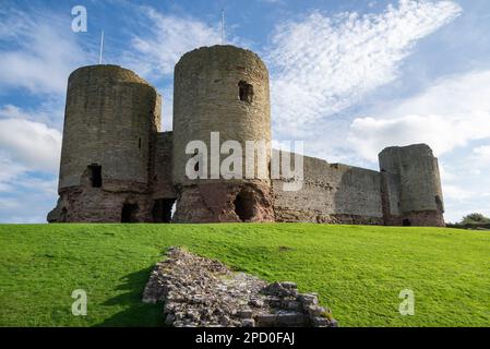 Castello di Rhuddlan, Denbighshire, Galles del Nord. Foto Stock