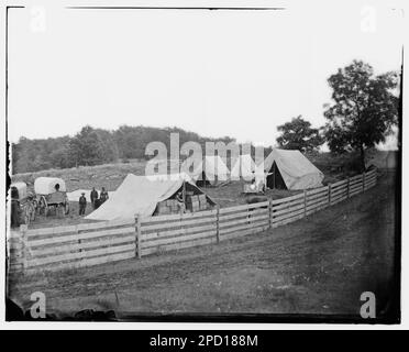 Gettysburg, Pennsylvania. Campo del capitano John J. Hoff. Fotografie della guerra civile, 1861-1865 . Stati Uniti, Storia, Guerra civile, 1861-1865. Foto Stock