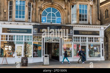 Stirling Arcade shopping nel trafficato centro della città di Stirling, in Scozia Foto Stock