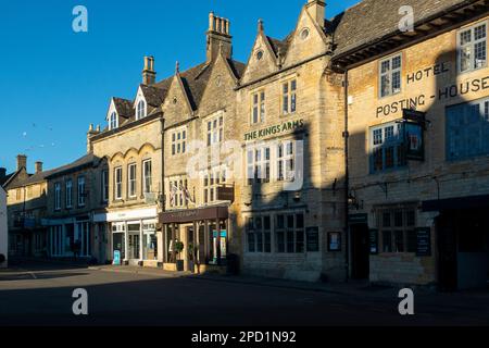 The Kings Arms, Stow-on-the-Wold, Gloucestershire, Regno Unito Foto Stock