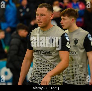 Conor McDermott, giocatore del Coleraine FC. BetMcLean Cup Final 2023, Linfield Vs Coleraine. Stadio nazionale al Windsor Park, Belfast. Foto Stock