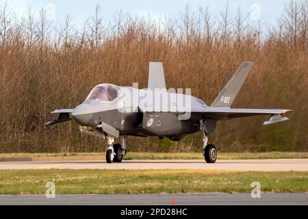 Royal Netherlands Air Force Lockheed Martin F-35A Lightning II caccia al Leeuwarden Air base, Paesi Bassi - 30 marzo 2022 Foto Stock