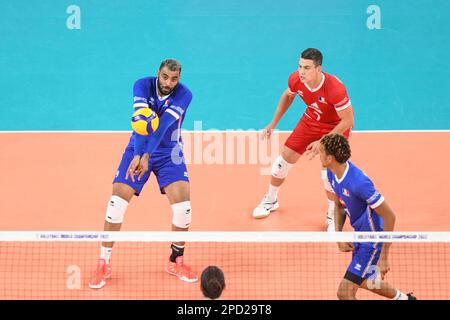 Earving Ngapeth (Francia). Campionato del mondo di pallavolo 2022. Quarti di finale Foto Stock