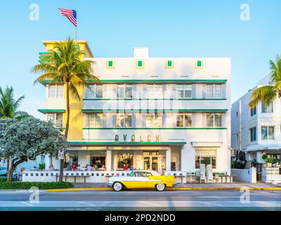 Avalon Hotel Ocean Drive, Floridas East Coast Miami Florida USA Foto Stock