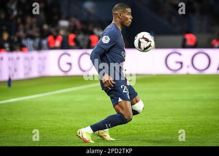 NORDi MUKIELE di PSG durante il campionato francese Ligue 1 partita di calcio tra Parigi Saint-Germain e SCO Angers il 11 gennaio 2023 allo stadio Parc des Princes di Parigi, Francia - Foto Matthieu Mirville / DPPI Foto Stock