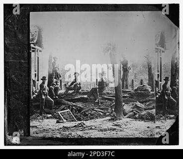 Atlanta, Georgia (nelle vicinanze). Commissari federali prima della città. Fotografie della guerra civile, 1861-1865 . Stati Uniti, Storia, Guerra civile, 1861-1865. Foto Stock