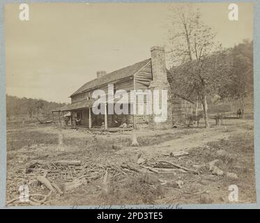 Casa di John Rose (cioè Ross), vicino a Ringgold cioè Rossville Gap, GA. No B564, titolo della voce, scritto a mano in verso: 'Miller, vol. 2, pag. 287', stampa originale in PH - Barnard, (G), no. 16, Gift; col. Godwin Ordway; 1948. Stati Uniti, Storia, Guerra civile, 1861-1865, Stati Uniti, Georgia. Foto Stock