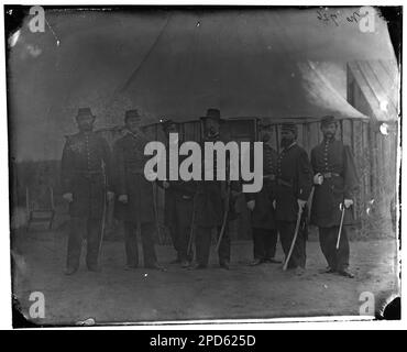 Prospect Hill, Virginia. Generale Henry S. Gansevoort & staff. Fotografie della guerra civile, 1861-1865 . Stati Uniti, Storia, Guerra civile, 1861-1865. Foto Stock