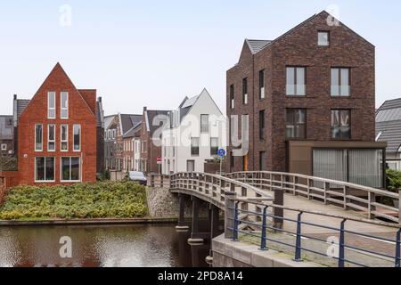 Nuovi e moderni edifici residenziali nel quartiere di Vathorst in Amersfoort. Foto Stock