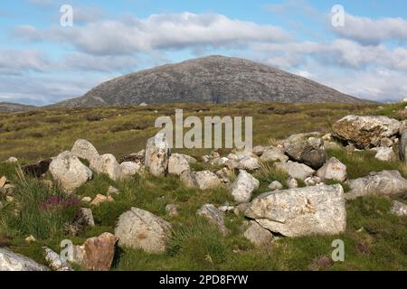 Gearraidh Brinneabhal in Rocky Bogland, Lewis, Isola di Lewis, Ebridi, Ebridi esterne, Western Isles, Scozia, Regno Unito, Gran Bretagna Foto Stock