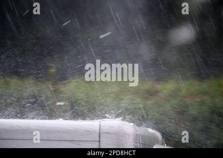 Temporale pesante a Danzica, Polonia © Wojciech Strozyk / Alamy Stock Photo Foto Stock