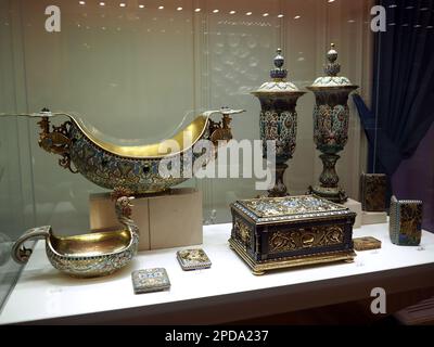 Museo Faberge a Palazzo Shuvalov, San Pietroburgo, Russia, patrimonio dell'umanità dell'UNESCO Foto Stock