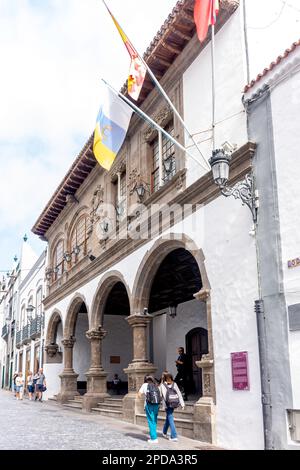 Ayuntamiento de Santa Cruz de la Palma (Municipio), Plaza de España, Santa Cruz de la Palma, la Palma, Isole Canarie, Regno di Spagna Foto Stock