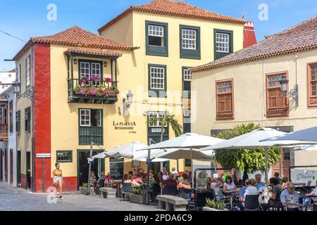 Ristorante la Placeta, Placeta de Borrero, Santa Cruz de la Palma, la Palma, Isole Canarie, Regno di Spagna Foto Stock