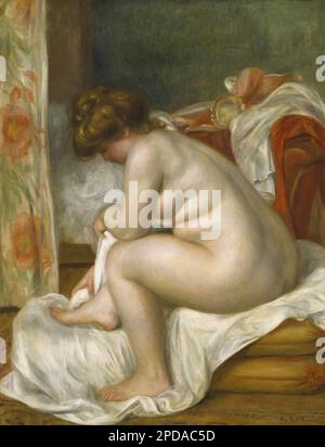 Donna dopo bagno di Pierre-Auguste Renoir Foto Stock
