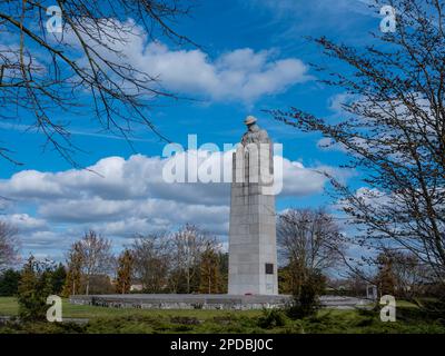 St.Julien Canadian Memorial, Ieper (Ypres), Belgio Foto Stock