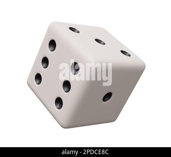 cubo del gioco dei dadi 3d. 3d rappresentazione grafica dell'icona cartoon  minimale Foto stock - Alamy