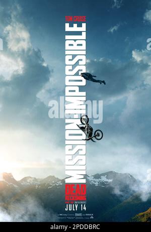 DATA DI USCITA: 14 luglio 2023 TITOLO: Missione: Impossibile Dead Reckoning parte l. STUDIO: Paramount Pictures. REGISTA: Christopher McQuarrie. TRAMA: Settimo ingresso nella lunga serie Missione: Impossibile. STARRING: Poster Art. (Credit Image: © Paramount Pictures/Entertainment Pictures/ZUMAPRESS.com) SOLO PER USO EDITORIALE! Non per USO commerciale! Foto Stock