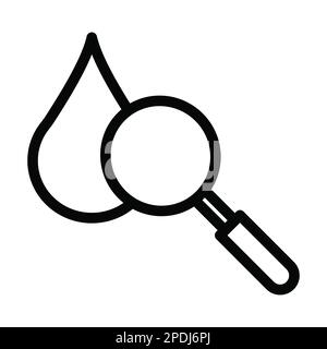 Icona linea spessa vettore ematologico per uso personale e commerciale. Foto Stock