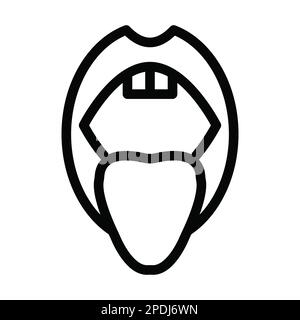 Icona linea spessa vettore orale per uso personale e commerciale. Foto Stock