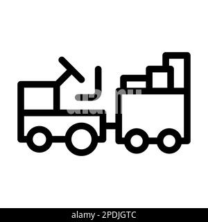 Icona Truck Vector Thick Line per uso personale e commerciale. Foto Stock