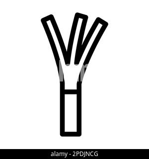 Icona Leek Vector Thick Line per uso personale e commerciale. Foto Stock