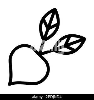 Icona Beetroot Vector Thick Line per uso personale e commerciale. Foto Stock