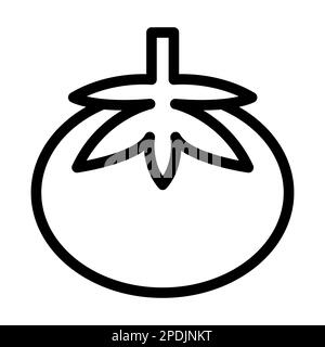 Icona Stick Line di Tomato Vector per uso personale e commerciale. Foto Stock