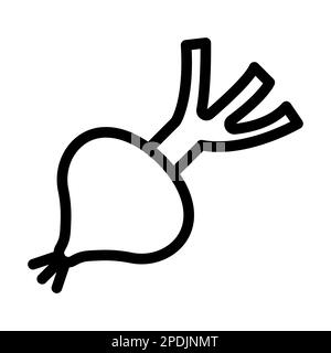 Icona linea spessa ONION Vector per uso personale e commerciale. Foto Stock