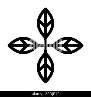 Icona linea spessa Basil Vector per uso personale e commerciale. Foto Stock