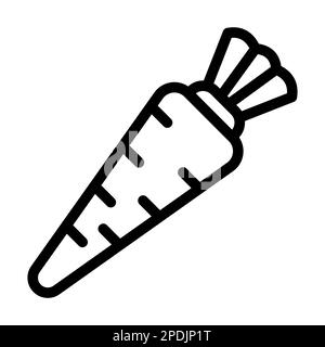 Icona linea spessa vettore carota per uso personale e commerciale. Foto Stock