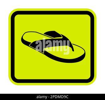 Attenzione No Open Toed Shoes Sign on white background Illustrazione Vettoriale