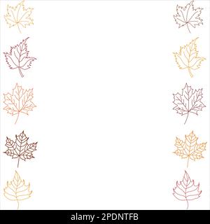 Foglie di autunno sfondo Illustrazione Vettoriale