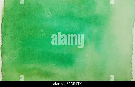 Sfondo acquerello verde astratto dipinto a mano, illustrazione vettoriale Illustrazione Vettoriale