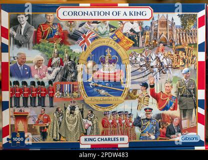 Puzzle che celebra l'incoronazione di re Carlo III Foto Stock