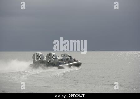 Stagecoach prova una proposta di attraversamento di hovercraft da Kirkcaldy a Edimburgo nel 2007 Foto Stock