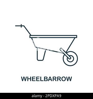 Icona della linea del rullo di verniciatura. Elemento semplice dalla collezione di costruzioni. Icona Creative Paint Roller Outline per web design, modelli, infografiche e. Illustrazione Vettoriale