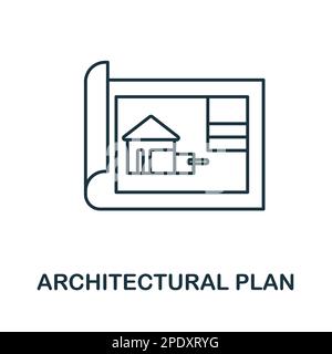 Icona della linea del rullo. Elemento semplice dalla collezione di costruzioni. Icona di contorno di Steamroller creativo per disegno di fotoricettore, modelli, infographics e più Illustrazione Vettoriale