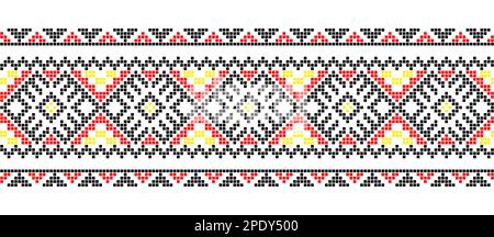 Mosaico ucraino, pixel art pattern. Ornamento in piastrelle di colore  giallo e blu su sfondo bianco. Ornamento vettoriale mosaico floreale  ucraino Immagine e Vettoriale - Alamy