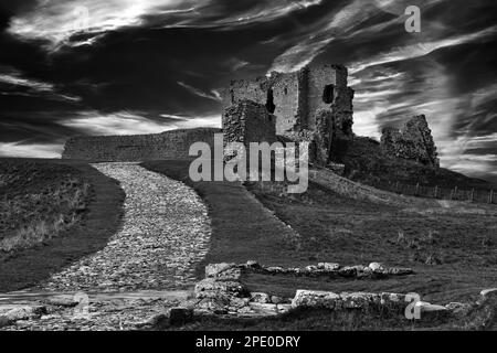 Duffus Castle Foto Stock