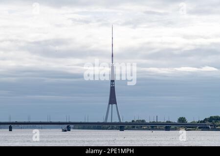 La Torre della radio e della TV di riga a riga, Lettonia Foto Stock