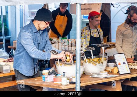 Il festival delle ostriche a riga, Lettonia Foto Stock