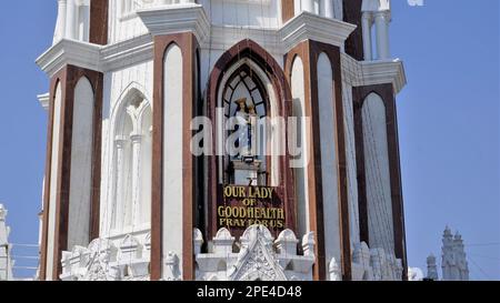 Bella architettura della Basilica di San marys o della chiesa di Velankannimatha. Foto Stock