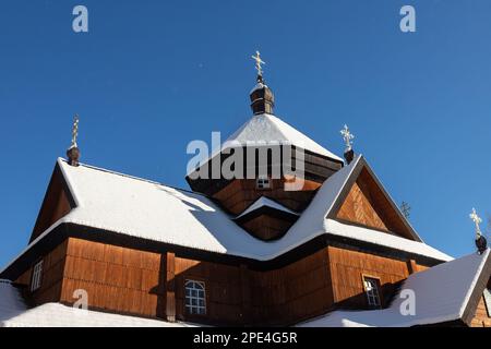 Chiesa di Hutsul a Kryvorivnya, Ivano-Frankivsk Oblast. Ucraina. Foto Stock