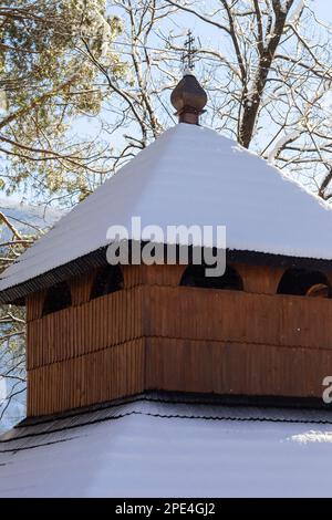 Chiesa di Hutsul a Kryvorivnya, Ivano-Frankivsk Oblast. Ucraina. Foto Stock