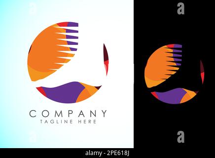 Modello con logo poligonale per piede e cura, basso poly per l'assistenza sanitaria a piede e caviglia Illustrazione Vettoriale