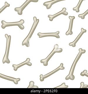 Motivo senza cuciture con ossa, sfondo Vector Halloween Illustrazione Vettoriale