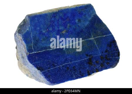 lapis lazuli dall'Afghanistan isolato su sfondo bianco Foto Stock