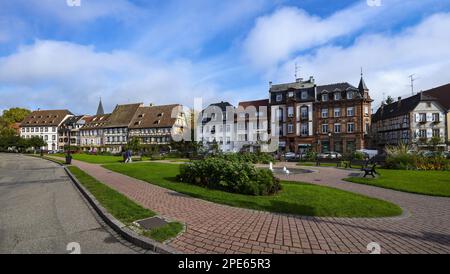 Città alsaziana di Wissembourg, Francia Foto Stock